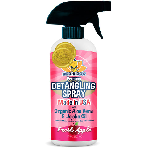 Bodhi Dog Detangling Spray | Dog and Cat Fur & Hair Detangler Spray | Detangling Spray for Dog & Cat Grooming Essentials | Made in USA (Apple)
