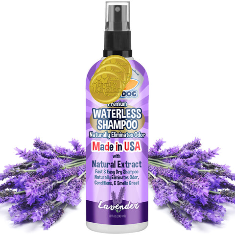 Bodhi Dog Waterless Shampoo | Natural Dry Shampoo for Dogs or Cats | Neutralizes Pet Odor | No Rinse Required | Made with Natural Extracts | Vet Approved | Made in USA (Lavender)