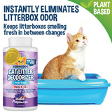 Bodhi Dog Cat Litter Odor Eliminator - Natural Gentle Deodorizer & Freshener for Strong Urine Smell - Long-Lasting Formula, Easy to Use, Reduces Litter Box Changes - Violet Potpourri Scent - Made in USA