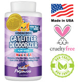 Bodhi Dog Cat Litter Odor Eliminator - Natural Gentle Deodorizer & Freshener for Strong Urine Smell - Long-Lasting Formula, Easy to Use, Reduces Litter Box Changes - Violet Potpourri Scent - Made in USA
