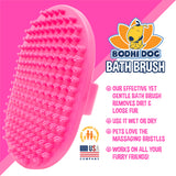 Bodhi Dog Shampoo Brush - Pet Grooming & Bath Supplies for Cats and Dog - Bath Brush for Long & Short Hair - Premium Scrubber for Shower, Bathing & Massage