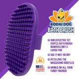 Bodhi Dog Shampoo Brush - Pet Grooming & Bath Supplies for Cats and Dog - Bath Brush for Long & Short Hair - Premium Scrubber for Shower, Bathing & Massage