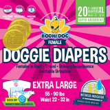 Bodhi Dog Disposable Female Dog Diapers | Super Absorbent Leak-Proof Fit | Premium Adjustable Dog Diapers with Moisture Control & Wetness Indicator | Extra Small – Extra Large