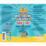 Bodhi Dog Sunscreen Moisturizing Pet Sun Spray - Safe for Dogs, Cats & Horses - Natural Protection for Skin, Coat, Nose, Ears - Hydrating & Non-Toxic - Made in USA