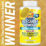 Bodhi Dog Natural Carpet Powder - Dry Pet Smell Eliminator & Urine Odor Remover - Loosens Fur & Dirt - Plant-Based and Biodegradable Room Freshener for Home with Pets - Made in USA