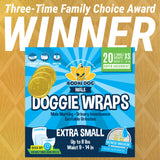 Bodhi Dog Disposable Male Dog Diapers - Super Absorbent, Leak-Proof Pee Wraps - Adjustable Fit, Comfortable Design, Advanced Moisture Control, and Wetness Indicator - Extra Small to Extra Large (20 Count)