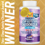 Bodhi Dog Cat Litter Odor Eliminator - Natural Gentle Deodorizer & Freshener for Strong Urine Smell - Long-Lasting Formula, Easy to Use, Reduces Litter Box Changes - Violet Potpourri Scent - Made in USA