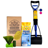Bodhi Dog Complete Poo Pack- 24" Pooper Scooper, Poop Bags, & Waste Bag Holder, Ideal for Small to XL Pets - Durable, Easy-to-Use, Great for Grass, Gravel, & Outdoor Cleanups