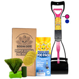 Bodhi Dog Complete Poo Pack- 24" Pooper Scooper, Poop Bags, & Waste Bag Holder, Ideal for Small to XL Pets - Durable, Easy-to-Use, Great for Grass, Gravel, & Outdoor Cleanups
