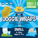 Bodhi Dog Disposable Male Dog Diapers - Super Absorbent, Leak-Proof Pee Wraps - Adjustable Fit, Comfortable Design, Advanced Moisture Control, and Wetness Indicator - Extra Small to Extra Large (20 Count)