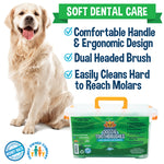 Bodhi Dog Dual-Headed Long Dog & Cat Toothbrush | Puppy Toothbrush with Soft Bristles for Pet Dental Care | Easy Teeth Cleaning Dog Toothbrush