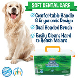 Bodhi Dog Dual-Headed Toothbrush for Dogs & Cats - Soft Bristles for Gentle Pet Dental Care - Puppy & Adult Teeth Cleaning - Easy-to-Use Design for Healthy Gums & Fresh Breath