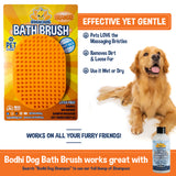 Bodhi Dog Shampoo Brush - Pet Grooming & Bath Supplies for Cats and Dog - Bath Brush for Long & Short Hair - Premium Scrubber for Shower, Bathing & Massage