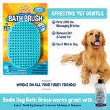 Bodhi Dog Shampoo Brush - Pet Grooming & Bath Supplies for Cats and Dog - Bath Brush for Long & Short Hair - Premium Scrubber for Shower, Bathing & Massage