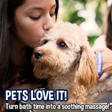 Bodhi Dog Shampoo Brush - Pet Grooming & Bath Supplies for Cats and Dog - Bath Brush for Long & Short Hair - Premium Scrubber for Shower, Bathing & Massage
