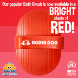 Bodhi Dog New Grooming Pet Shampoo Brush | Soothing Massage Rubber Bristles Curry Comb for Dogs & Cats Washing | Professional Quality Dog Wash Brush | Various Colors