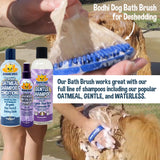 Bodhi Dog Shampoo Brush - Pet Grooming & Bath Supplies for Cats and Dog - Bath Brush for Long & Short Hair - Premium Scrubber for Shower, Bathing & Massage