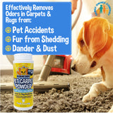 Bodhi Dog Natural Carpet Powder - Dry Pet Smell Eliminator & Urine Odor Remover - Loosens Fur & Dirt - Plant-Based and Biodegradable Room Freshener for Home with Pets - Made in USA