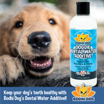 Bodhi Dog Peppermint Dental Dog Water Additive | Dental Water Additive for Dogs & Pets | Teeth, Breath & Healthy Gums | Freshens Breath & Reduces Tartar Build Up | Oral Care Cleaner | Made in USA