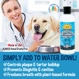 Bodhi Dog Peppermint Dental Dog Water Additive - Dental Water Additive for Dogs & Pets - Teeth, Breath & Healthy Gums - Freshens Breath & Reduces Tartar Build Up - Oral Care Cleaner- Made in USA