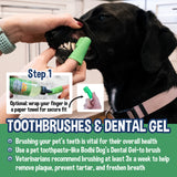 Bodhi Dog Finger Toothbrush for Dogs & Cats - Puppy Toothbrush with Soft Flexible Silicone Bristles, Gentle for Sensitive Gums, Promotes Healthy Teeth & Gums, Easy Teeth Cleaning Tool