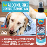 Bodhi Dog Extra Strength New Bitter 2 in 1 No Chew & Hot Spot Spray | Natural Anti-Chew Remedy Better Than Bitter Apple | Safe on Skin, Wounds and Most Surfaces | Made in USA (Alcohol Free)
