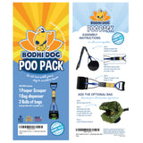 Bodhi Dog Complete Poo Pack- 24" Pooper Scooper, Poop Bags, & Waste Bag Holder, Ideal for Small to XL Pets - Durable, Easy-to-Use, Great for Grass, Gravel, & Outdoor Cleanups