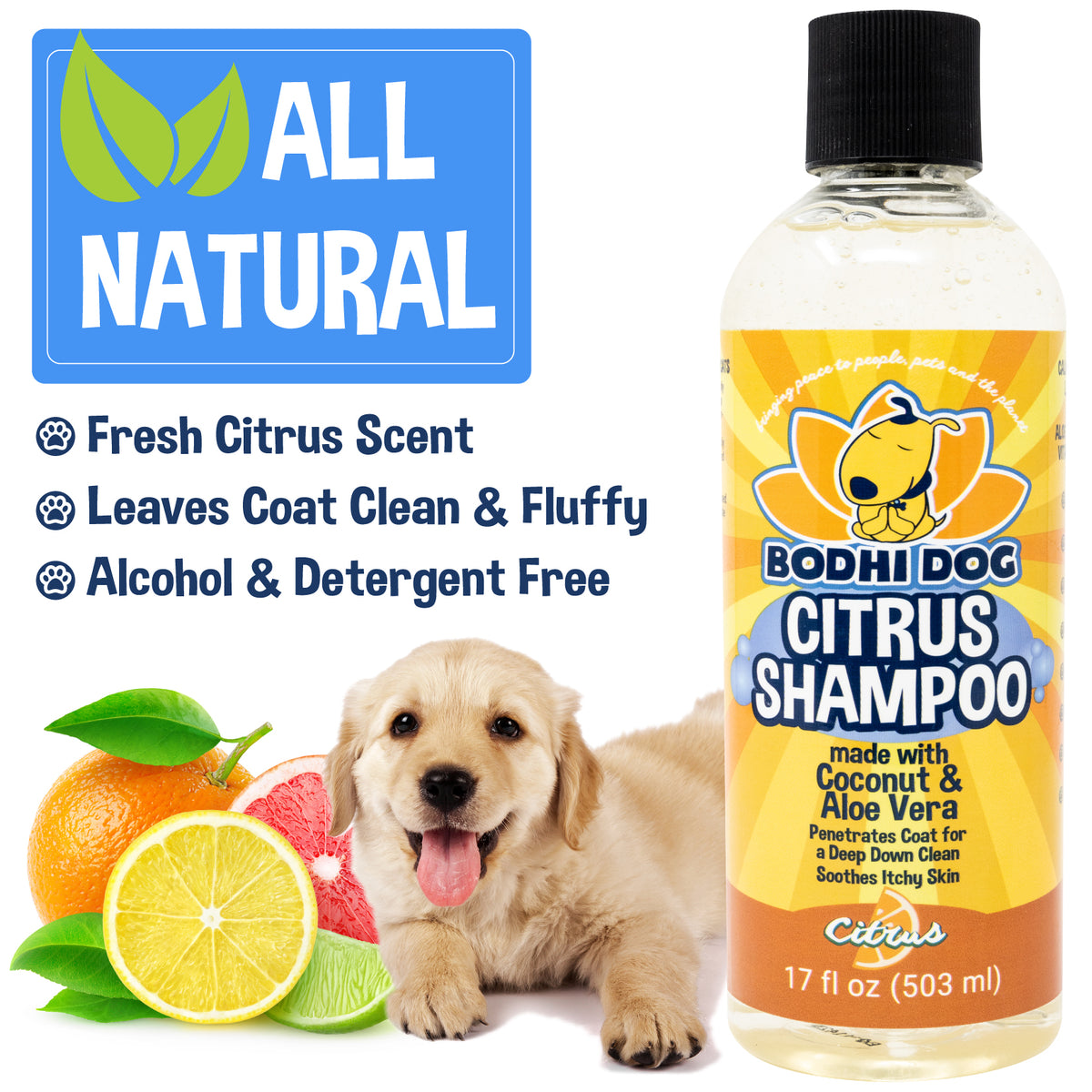 Bodhi Dog New Refreshing Orange Citrus Dog Shampoo Deep Cleaning For