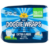 Bodhi Dog Disposable Male Dog Diapers - Super Absorbent, Leak-Proof Pee Wraps - Adjustable Fit, Comfortable Design, Advanced Moisture Control, and Wetness Indicator - Extra Small to Extra Large (20 Count)