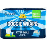 Bodhi Dog Disposable Male Dog Diapers - Super Absorbent, Leak-Proof Pee Wraps - Adjustable Fit, Comfortable Design, Advanced Moisture Control, and Wetness Indicator - Extra Small to Extra Large (20 Count)