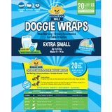 Bodhi Dog Disposable Male Dog Diapers - Super Absorbent, Leak-Proof Pee Wraps - Adjustable Fit, Comfortable Design, Advanced Moisture Control, and Wetness Indicator - Extra Small to Extra Large (20 Count)