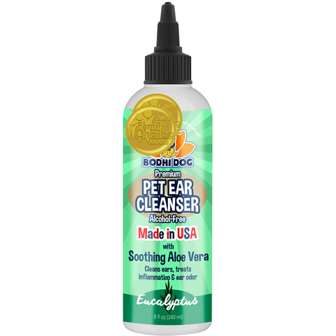 Bodhi Dog Ear Cleaner Solution for Dogs & Cats - Aloe Vera Ear Cleanser, Gentle, Safe for Ear Health - Removes Dirt, Wax & Debris - Prevents Odor & Irritation - Made in USA (Alcohol Free)