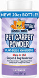 Bodhi Dog Natural Carpet Powder - Dry Pet Smell Eliminator & Urine Odor Remover - Loosens Fur & Dirt - Plant-Based and Biodegradable Room Freshener for Home with Pets - Made in USA