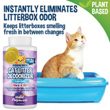 Bodhi Dog Natural Cat Litter Box Odor Eliminator | Best Litter Deodorizer for Strong Urine Odor | Fewer Cat Box Changes | Safe for Kitty Boxes | Violet Potpourri Scent | Made in USA