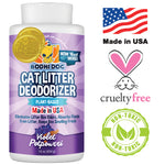 Bodhi Dog Natural Cat Litter Box Odor Eliminator | Best Litter Deodorizer for Strong Urine Odor | Fewer Cat Box Changes | Safe for Kitty Boxes | Violet Potpourri Scent | Made in USA
