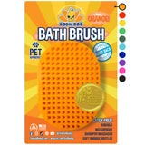 Bodhi Dog New Grooming Pet Shampoo Brush | Soothing Massage Rubber Bristles Curry Comb for Dogs & Cats Washing | Professional Quality Dog Wash Brush | Various Colors