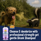 Bodhi Dog Skunk Shampoo - Odor Remover with Essential Oils for Dogs & Cats - Cleans, Deodorizes & Eliminates Skunk Smell - Gentle on Skin & Suitable for Pets of All Sizes - Made in USA