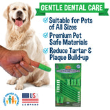 Bodhi Dog Toothbrush Combo Pack - Soft Finger & Dual-Ended Brushes - Gentle Bristles for Dogs & Cats - Ideal for Dental Care, Plaque Removal, Gum Health - Easy Teeth Cleaning (6 Long & 6 Finger)