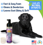 Bodhi Dog Waterless Foaming Shampoo - Dry Shampoo for Bathless Cleaning, No Rinse Required - Natural, Gentle Cleaner for Sensitive Skin - Made in USA (Lavender)