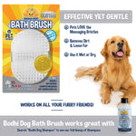 Bodhi Dog New Grooming Pet Shampoo Brush | Soothing Massage Rubber Bristles Curry Comb for Dogs & Cats Washing | Professional Quality Dog Wash Brush | Various Colors
