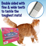 Bodhi Dog Stainless Steel Comb | Metal Comb for Dogs and Cat | Detangler Grooming Brush for Pets with Short and Long Hair | Removes Knots, Tangles, Matted Fur and Knotted Hair