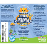 Bodhi Dog Bitter 2-in-1 No Chew & Hot Spot Spray - Natural Anti-Chew Remedy Better Than Bitter Apple - Soothes Hot Spots, Deters Chewing - Safe for Skin, Wounds & Furniture- Made in USA