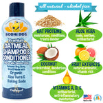 Bodhi Dog Oatmeal Shampoo & Conditioner - Hypoallergenic Formula - Naturally Deodorize Dogs, Cats & Pets - Made w/Organic Ingredients - Moisturizes Dry & Itchy Skin - Made in USA (Oatmeal)