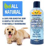 Bodhi Dog Oatmeal Shampoo & Conditioner - Hypoallergenic Formula - Naturally Deodorize Dogs, Cats & Pets - Made w/Organic Ingredients - Moisturizes Dry & Itchy Skin - Made in USA (Oatmeal)