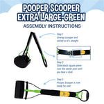 Bodhi Dog Extra Large Foldable Pooper Scooper - 32” Long Handle, Lightweight Portable Pooper Scooper for Small & Large Dogs - Easy to Use - Made with Premium Durable Materials (Multiple Colors)