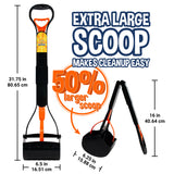 Bodhi Dog Extra Large Foldable Pooper Scooper | 32” Long Handle Portable Pooper Scooper | for Small and Large Dogs | Made with Premium Durable Materials | Multiple Colors