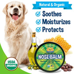 Bodhi Dog Organic Nose Balm - Moisturizes, Soothes & Protects Dry and Cracking Noses - USDA Certified Organic for Dogs & Cats - Suitable for All Breeds, Including Bulldogs, Retrievers & Terriers - Made in USA