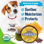 Bodhi Dog Paw Balm - USDA Certified Organic, Natural Healing & Soothing for Dry, Cracking, Rough Pet Paws- Protects, Restores, & Relieves Chapped Paws- Better Than Paw Wax - Made in USA